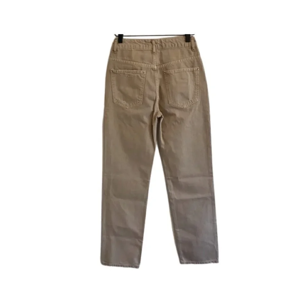 Free People Dakota Straight Leg Distressed Khaki Jeans, 25